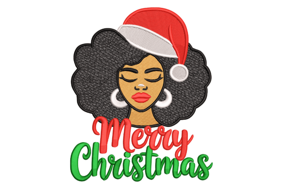 Afro Hair: A Festive, Soulful Holiday Embroidery Design