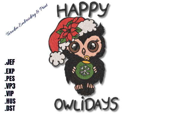 Happy Owlidays: A Festive Brand Asset for Small Business Merch
