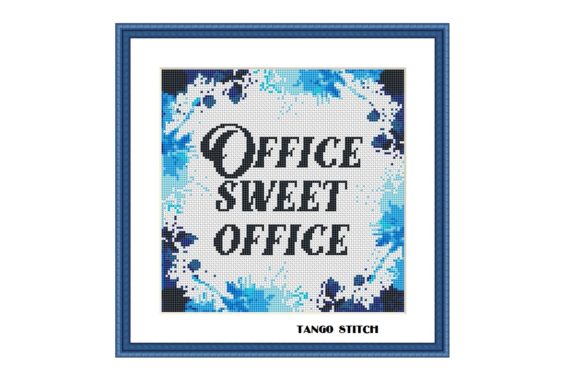 Office Sweet Office Cross Stitch Pattern