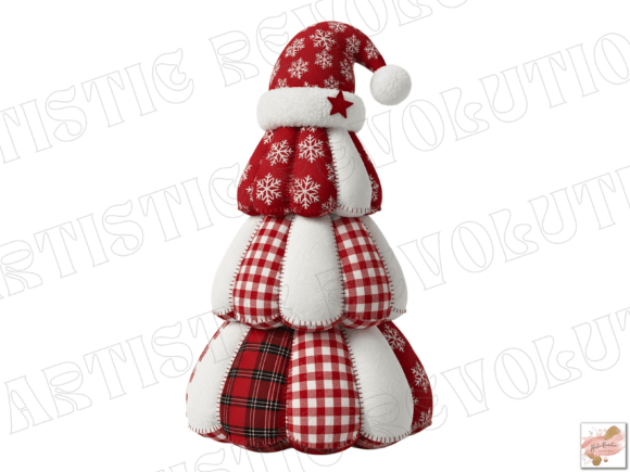 Patchwork Christmas Tree PNG Embroidery